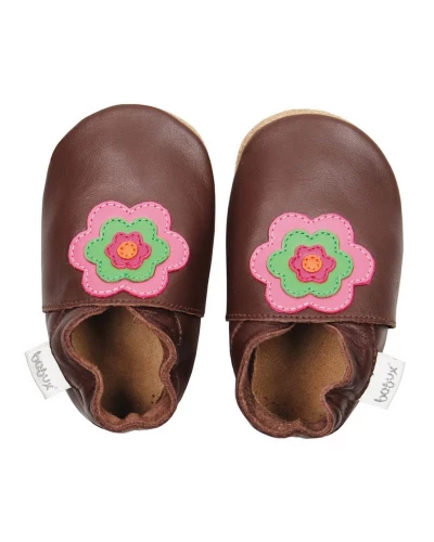 Soft Soles Flower Power Chocolate | Marron