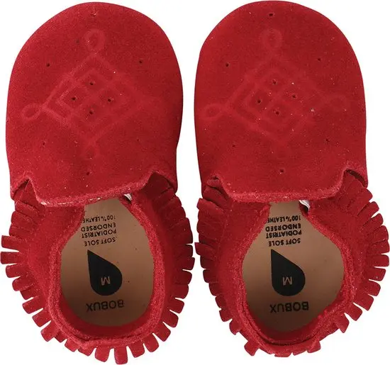 Soft Soles Suede Moccasin Red | Rood