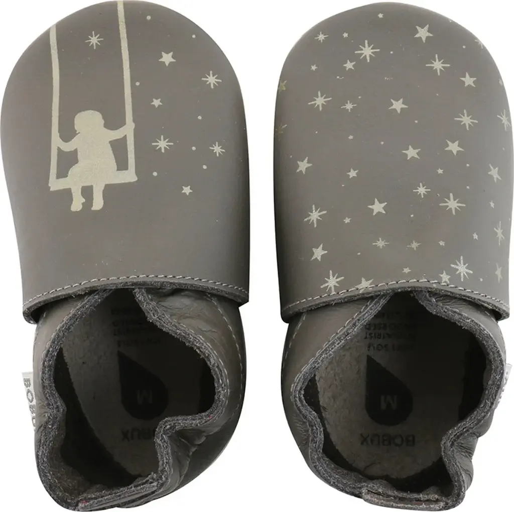 Soft Soles Girl On A Swing Print Grey | Grijs