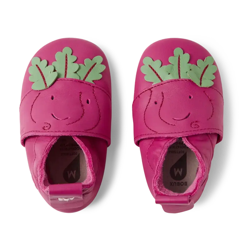 Soft Soles Beet Feet Cactus Flower | Bordeaux