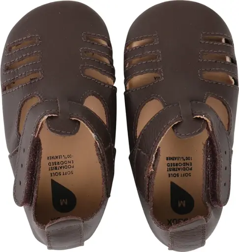 [04345-00S] Soft Soles Boys Sandal Chocolate | Marron