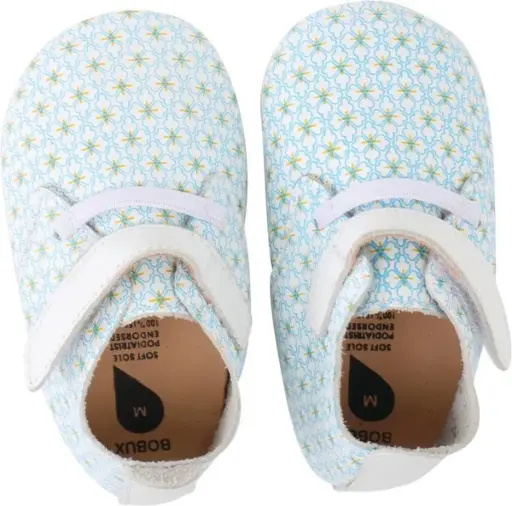 [04357-00S] Soft Soles Trainer Floral White | White
