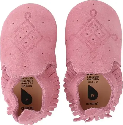 [04398-00S] Soft Soles Suede Moccasin Rose | Roze