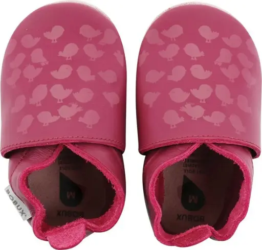 [04419-00S] Soft Soles Bird Print Cerise | Rose