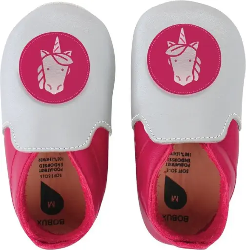 [04466-00S] Soft Soles Unicorn Silver/Fuchsia | Grey